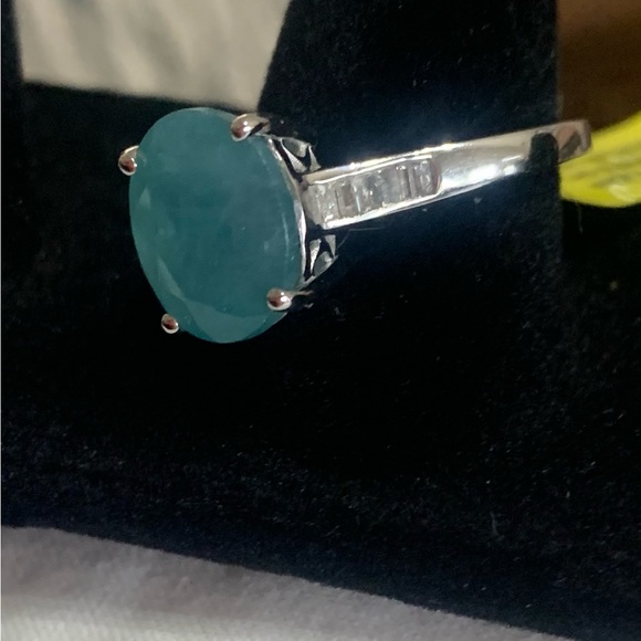 NWT Brand New AAA Premium Grandidierite & Diamond 14K White Gold Rings - Picture 2 of 7